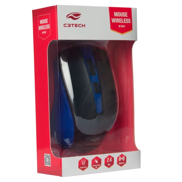 Mouse Sem Fio RC Nano M-W20BL Azul C3Tech - Image 4