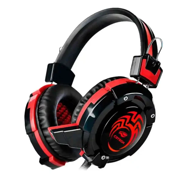 Fone de ouvido over-ear gamer C3Tech Flycatcher PH-G10 com luz LED
