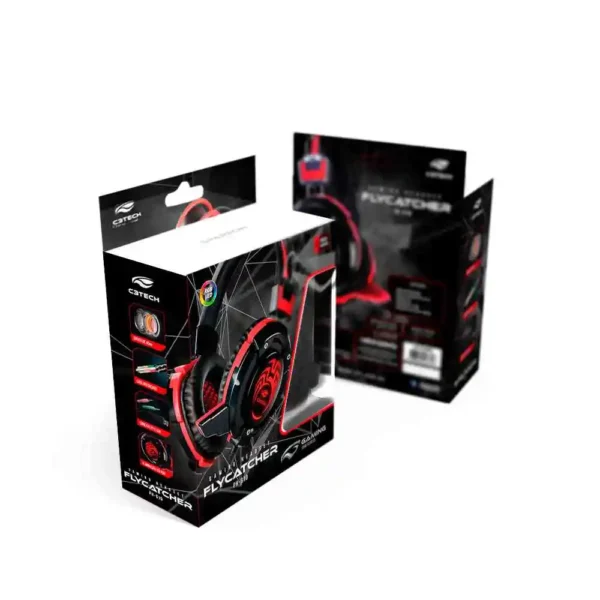Fone de ouvido over-ear gamer C3Tech Flycatcher PH-G10 com luz LED - Image 4