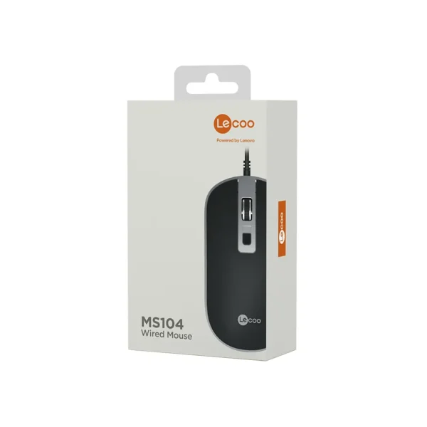 Mouse USB MS104 2000 DPI Preto Lecoo - Image 4