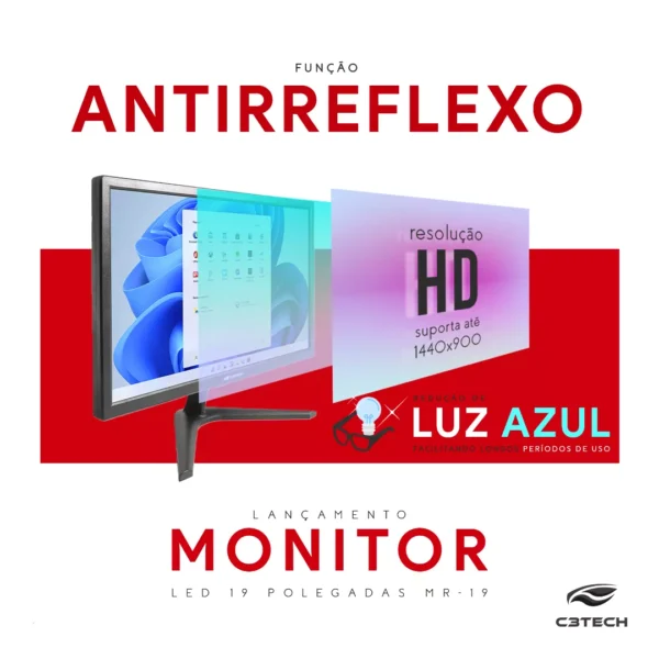 Monitor LED 19 Polegadas MR-19 C3Tech - Image 10