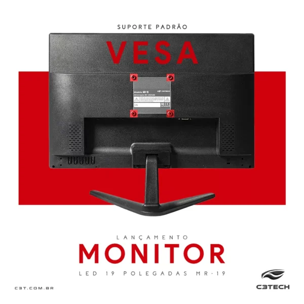 Monitor LED 19 Polegadas MR-19 C3Tech - Image 4