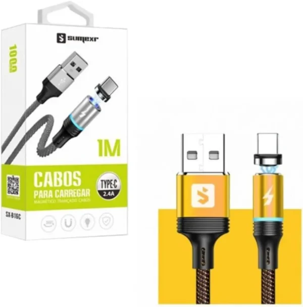 Cabo Usb Magnético - Type C - 2.4a - Sumexr - Image 3